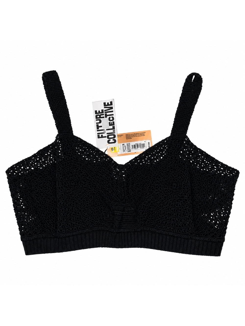 Target Future Collective Black Crochet Bralette Crop Top 3X NWT